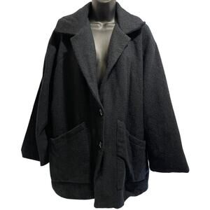 Vintage Go Lightly 100% Wool Jacket - Lined - Double Button - Pockets - Medium